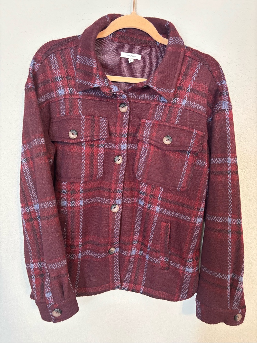 Maurices Women’s Shoreline Shortie Plaid Shacket - L